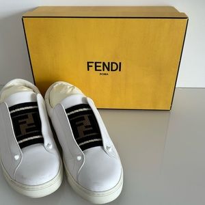 Fendi White Sneakers, Size 39